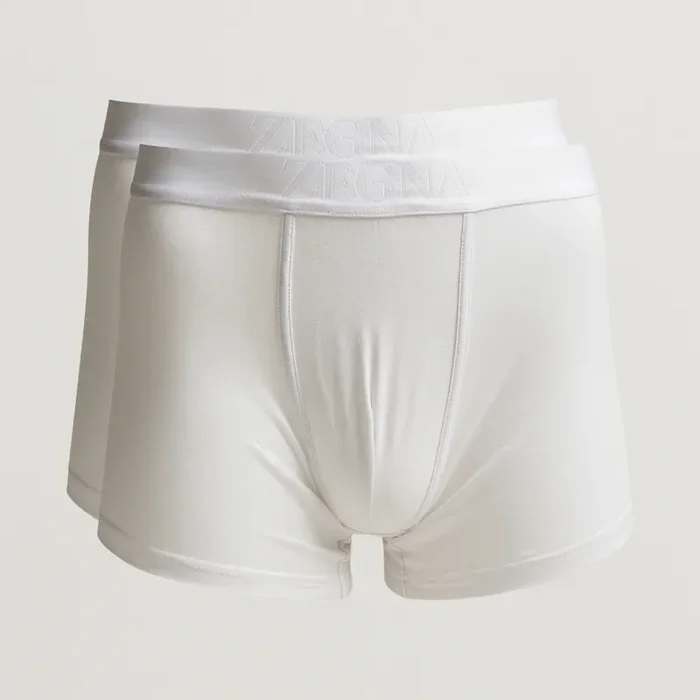 2-Pack Stretch Cotton Boxers White