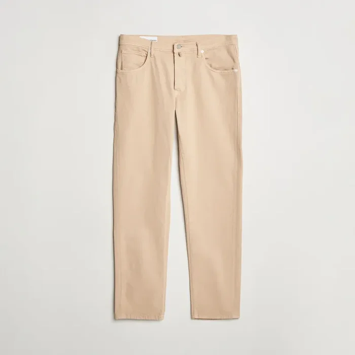 5-Pocket Cotton Stretch Pants Beige