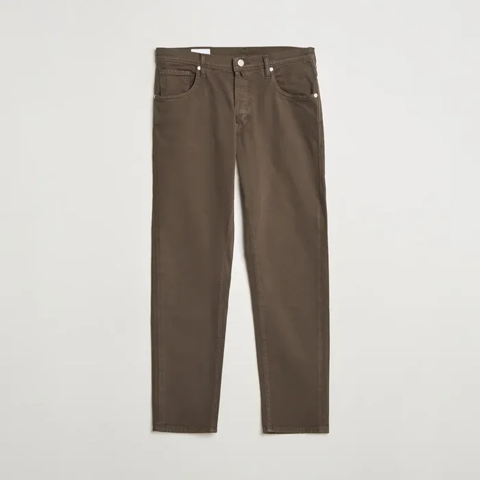 5-Pocket Cotton Stretch Pants Dark Brown