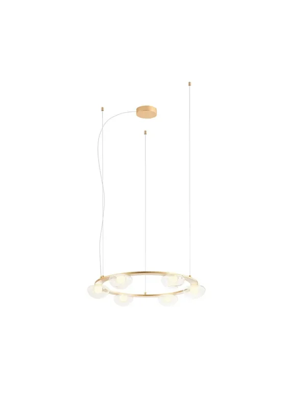Alta Qualità Lampadario a led design moderno circolare oro opaco RD-0717