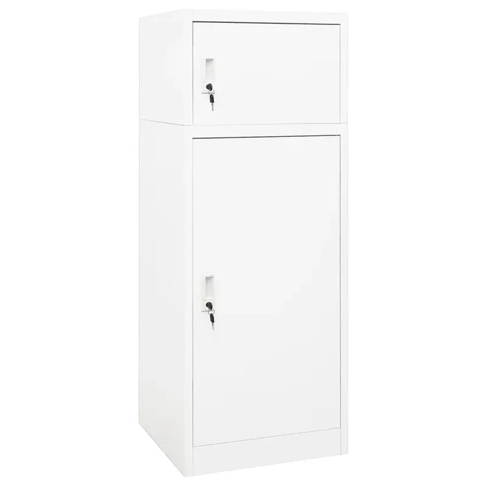 Armadietto per Sella Bianco 53x53x140 cm in Acciaio