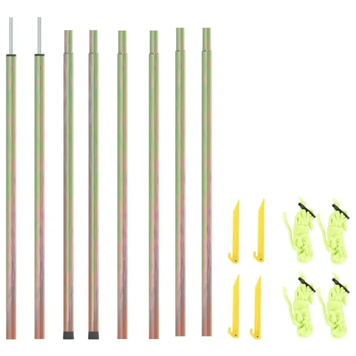 Aste per Parasole a Vela 2 pz 200 cm in Acciaio Zincato