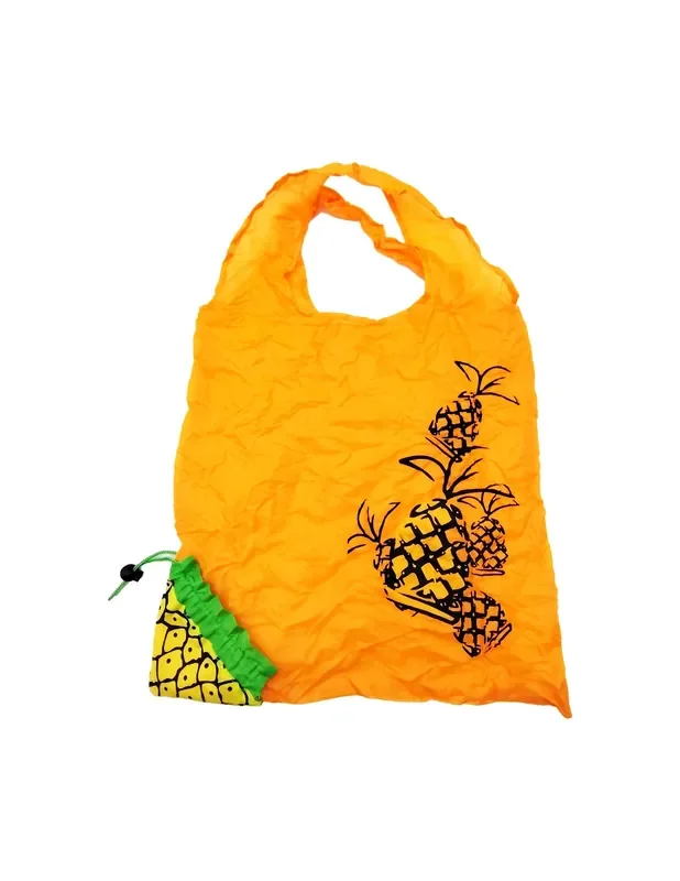 Borsa Shopper Riutilizzabile Pieghevole in Poliestere a Forma di Ananas