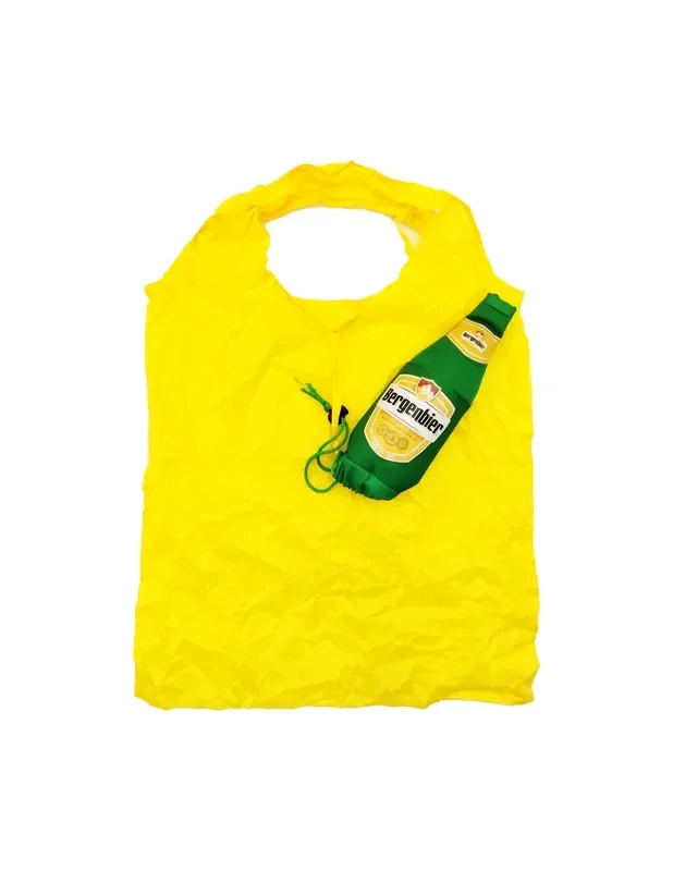 Borsa Shopper Riutilizzabile Pieghevole in Poliestere a Forma di Bottiglia di Birra
