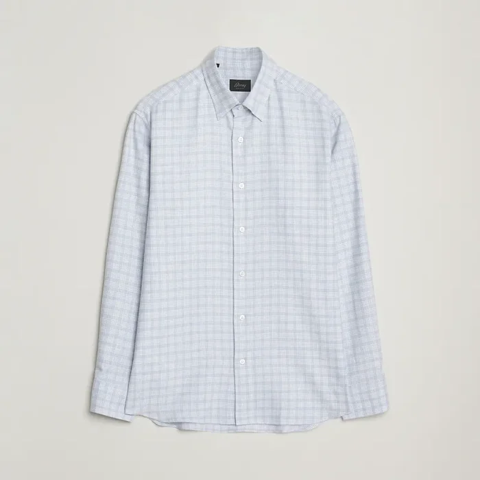 Check Flannel Shirt Light Blue