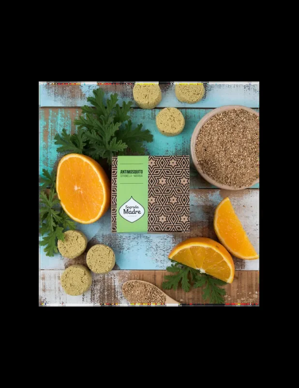 Citronella & Arancia – 12 Compresse Carbone Smudge 100% Vegetali – Sagrada Madre
