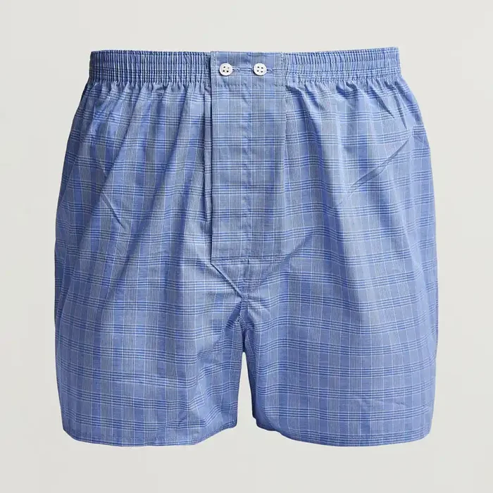 Classic Fit Cotton Boxer Shorts Blue