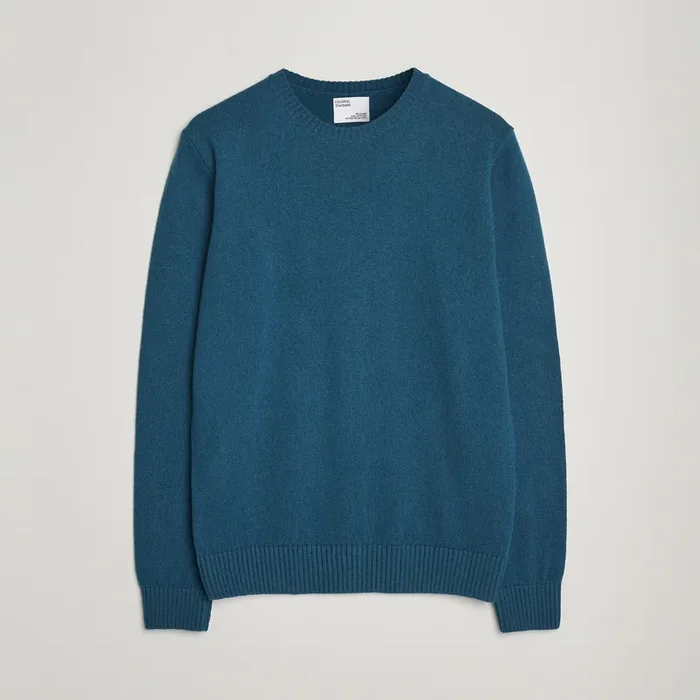 Classic Merino Wool Crew Neck Ocean Green