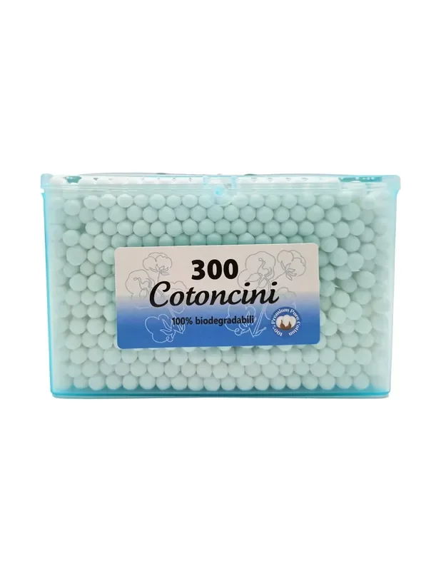 Cotoncini in Morbido Cotone 100% Biodegradabili 300 pezzi