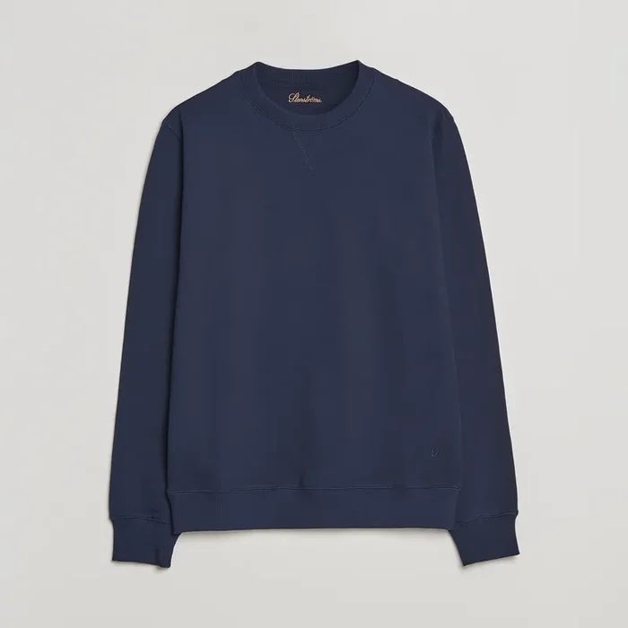 Cotton Collage Crew Neck Navy