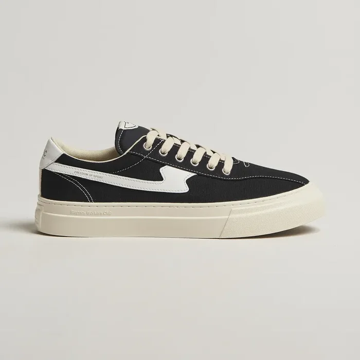 Dellow S-Strike Cupsole Canvas Sneaker Black/White