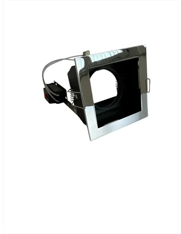 Delta Light 202 21 10 C-B Carree Ok S1 Faretto incasso fisso gx5.3 12v Cromato 90x90mm p.125mm