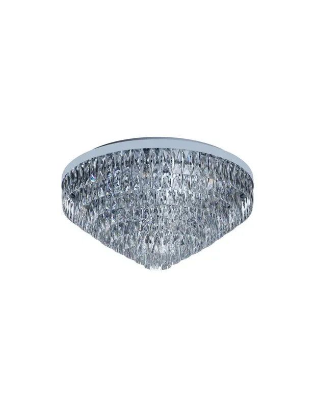 Economico Plafoniera Da Soffitto Valparaiso Cromo Diffusore Cristalli Ø78 cm Eglo