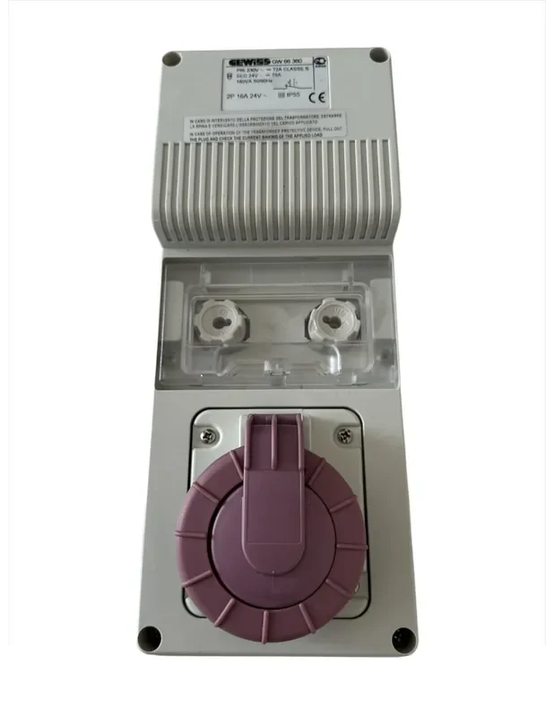 Gewiss gw66360 presa interbloccata vert. senza fusibili 2p 160va trasf 230V/24v ip55 s/cassetta di fondo