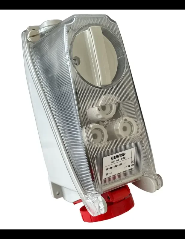 Gewiss gw66608 presa interbloccata con fusibili 3p t 16a 380v 6h cbf ip56