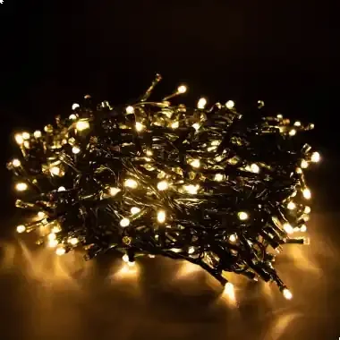GHIRLANDA LUCI SERIE 180 LED BIANCHI 24V CAVO VERDE DECORAZIONE NATALE – ARTELETA LDV/180