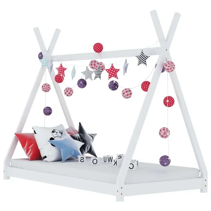 Giroletto per Bambini Bianco in Massello di Pino 90×200 cm
