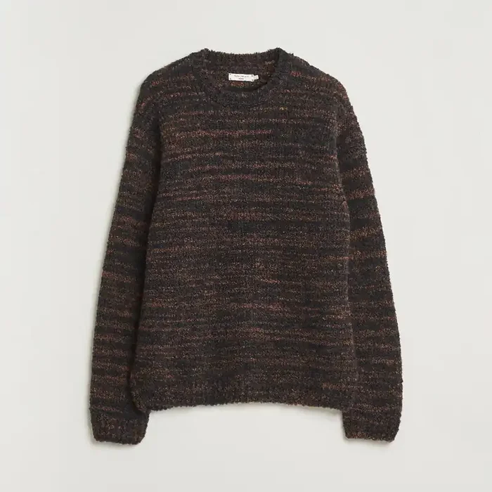 Gurra Bouclé Knitted Sweater Black/Brown