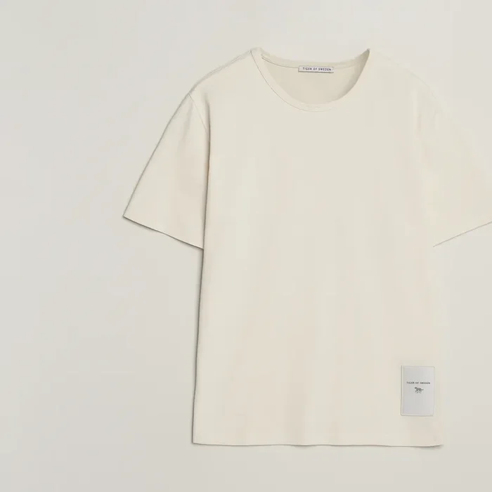 Jake Heavy Crew Neck T-Shirt Light Ivory
