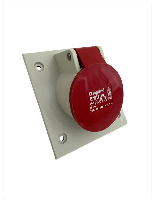 Legrand 57368 p17 presa da incasso inclinata 3p+t 16a 380v