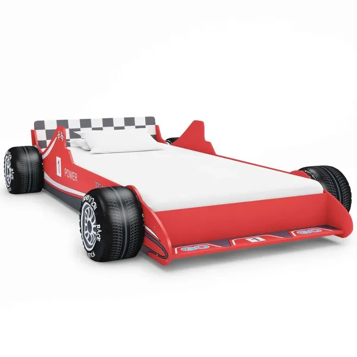 Letto Bimbo ad Auto da Corsa 90×200 cm Rosso