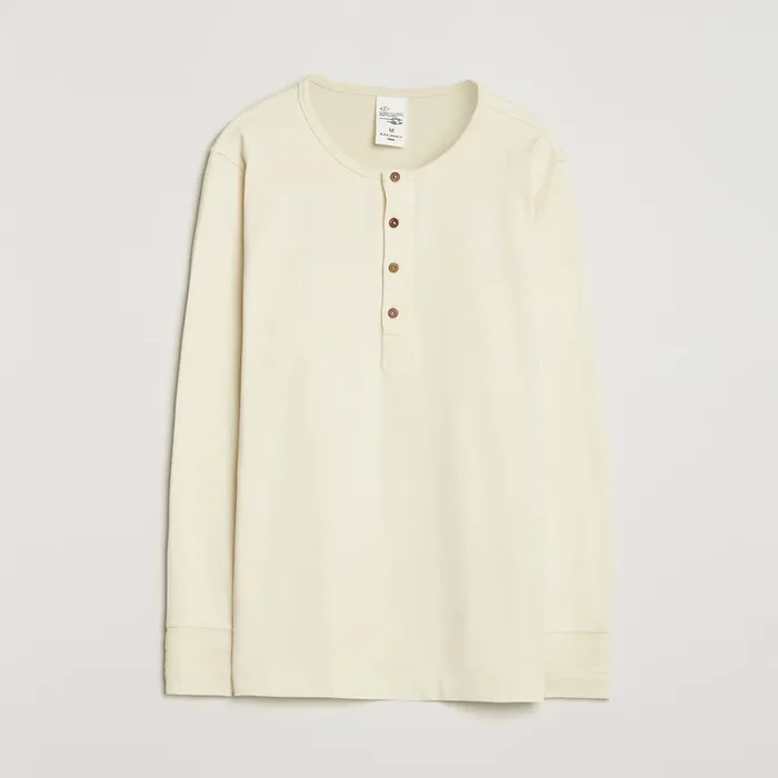 Long Sleeved Henley Ecru