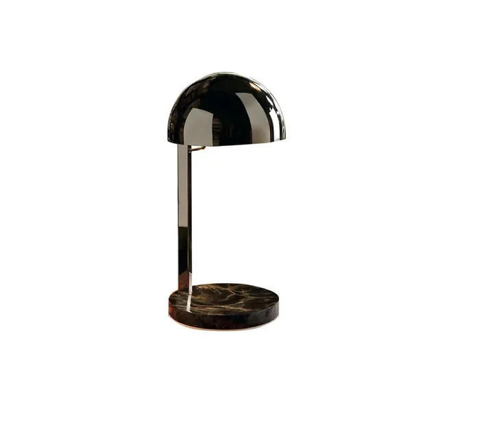 Lusso Juliette Lampada Da Tavolo Nero – Base Marmo Nero Marquinia