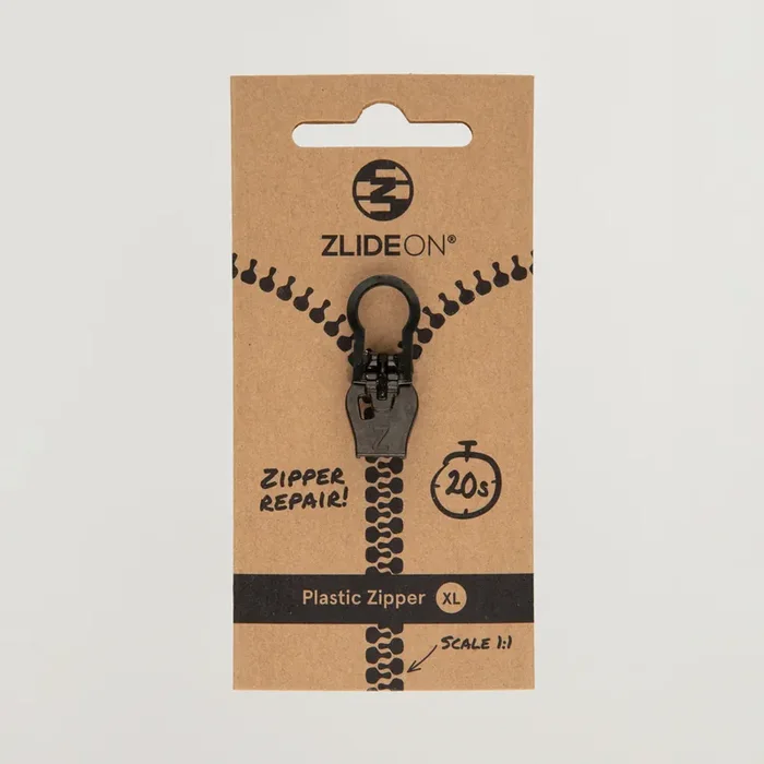Metal & Plastic Zipper Black
