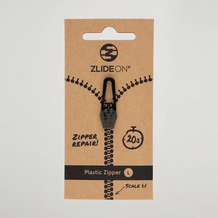 Normal Plastic Zipper Black L