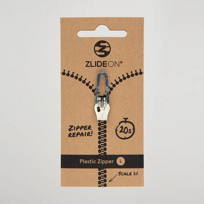 Normal Plastic Zipper Silver L