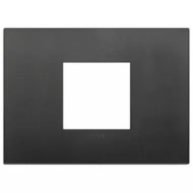 PLACCA ARKE‘ CLASSIC 2 MODULI CENTRALI TECNOPOLIMERO NERO – VIMAR 19652.71