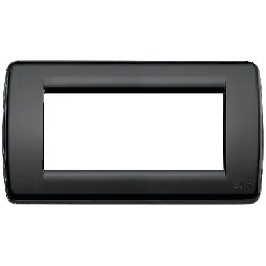 PLACCA RONDO 4 MODULI TECNOPOLIMERO NERO – VIMAR 16764.16