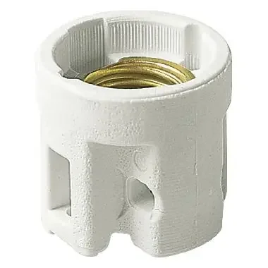 PORTALAMP.E27 D.50MM PORCELLANA BIANCO – VIMAR 02182 – VIMAR 02182