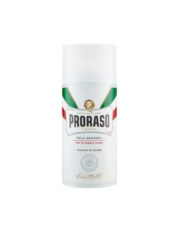Proraso Schiuma da Barba Pelli Sensibili con Tè Verde e Avena 300 ml