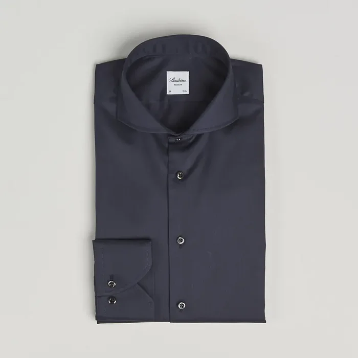 Regular Fit Extreme Cut Away Shirt Navy