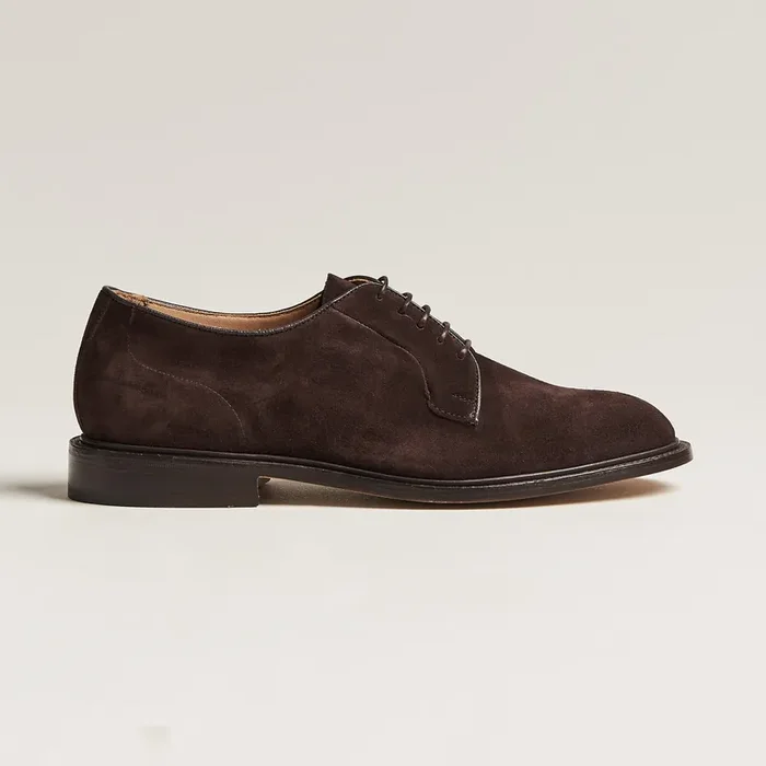 Robert Derby Shoes Coffee Suede