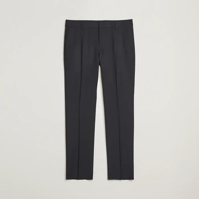 Slim Wool Trousers Black