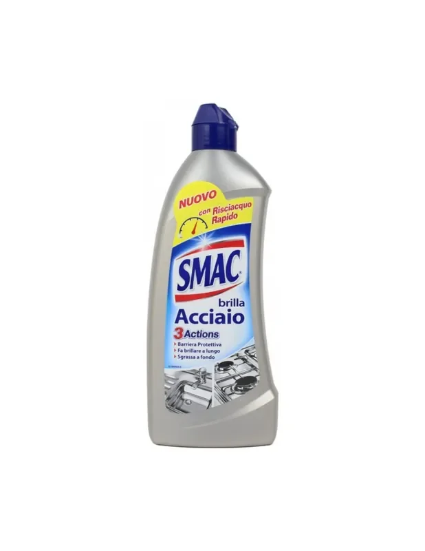 Smac Detergente Crema Brilla Acciaio con Risciacquo Rapido 520 ml