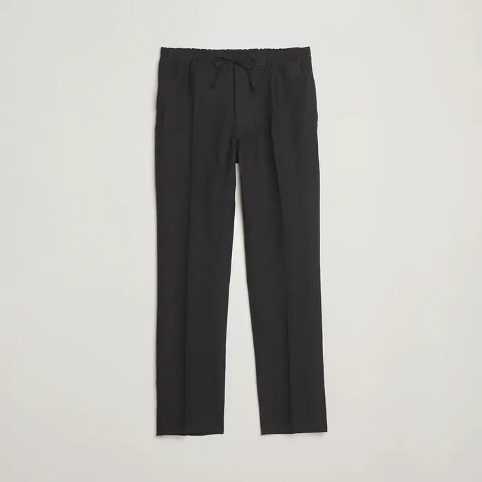 Soren Drape Linen Pants Black