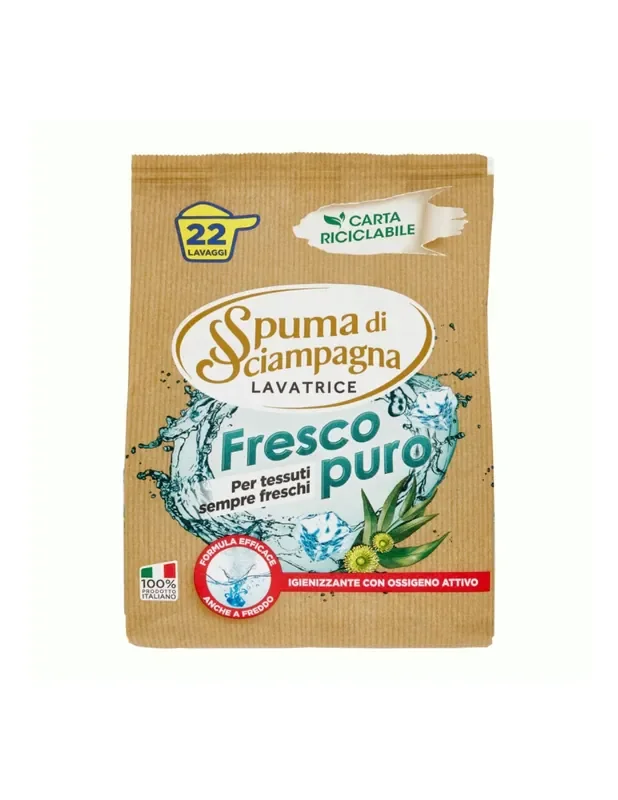 Spuma di Sciampagna Lavatrice Detersivo in Polvere Fresco Puro 990 g