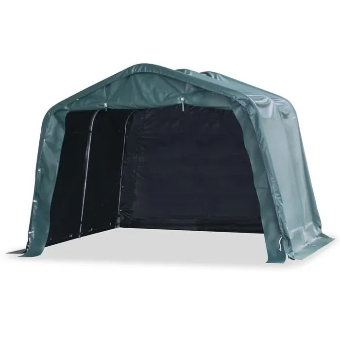 Tendone Bestiame Rimovibile PVC 550 g/m² 3,3×3,2 m Verde Scuro