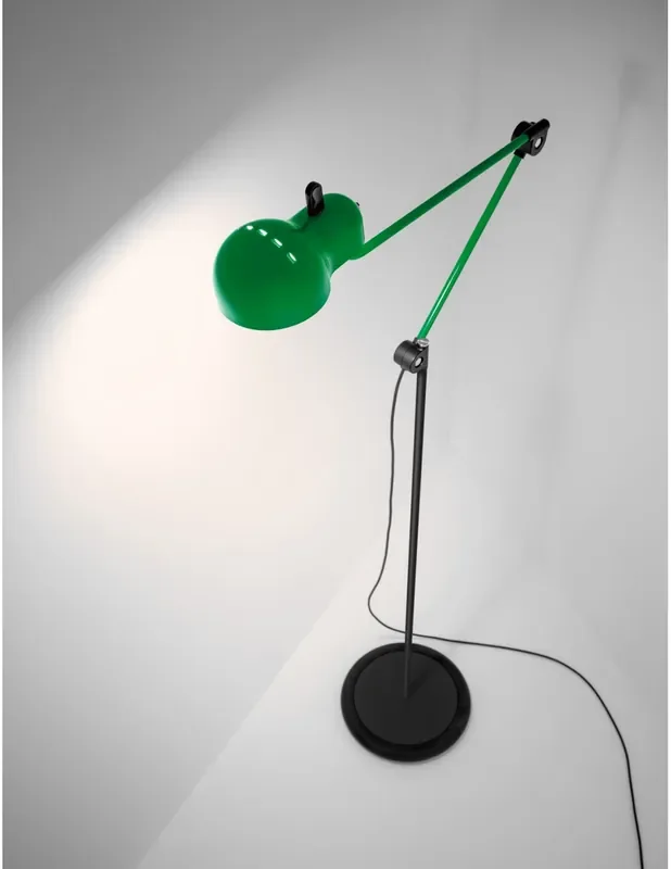 Top Qualità Lampada Da Terra Verde Topo Braccio Flessibile 1xE27 Stilnovo 9084