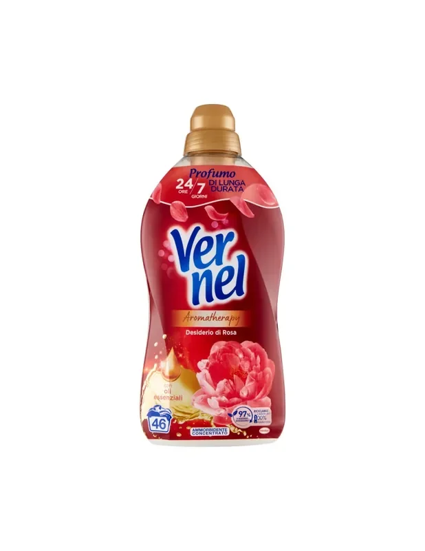 Vernel Aromatherapy Ammorbidente Concentrato Desiderio di Rosa 1,15 L